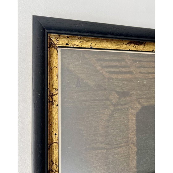 Image 1 of Het Laatste Avondmaal Vintage Christelijke Duitse Prent uit de jaren 30 Ingelijst