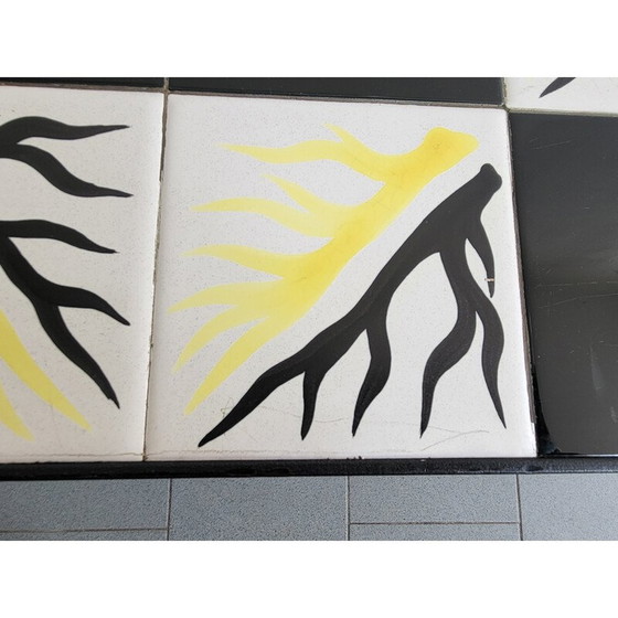 Image 1 of Vintage gelakt metalen salontafel, 1950