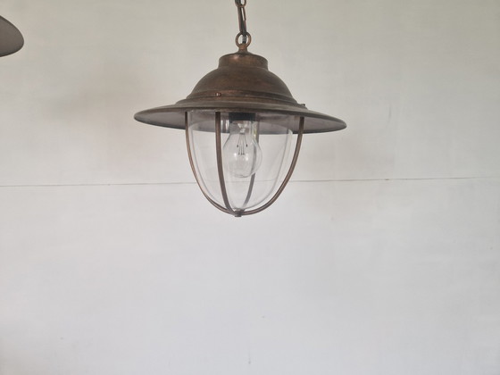 Image 1 of Een Paar Kooilampen Maritiem Massive Vintage