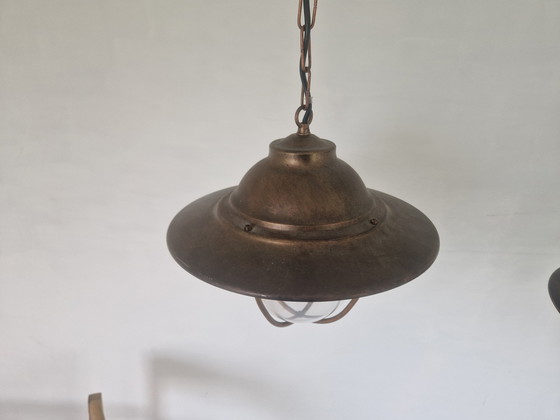 Image 1 of Een Paar Kooilampen Maritiem Massive Vintage