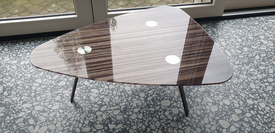 Image 1 of 3x Salontafel Driehoek Gekleurd Glas