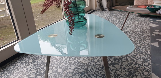 Image 1 of 3x Salontafel Driehoek Gekleurd Glas