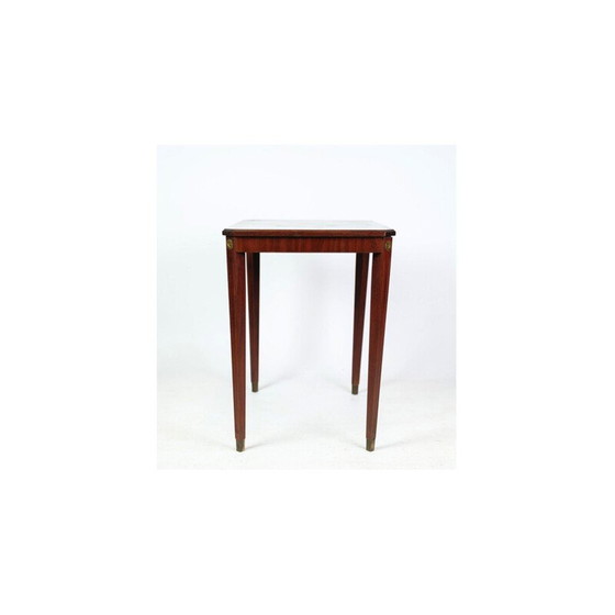 Image 1 of Vintage bijzettafel met bronzen en licht mahoniehouten ornamenten, 1920