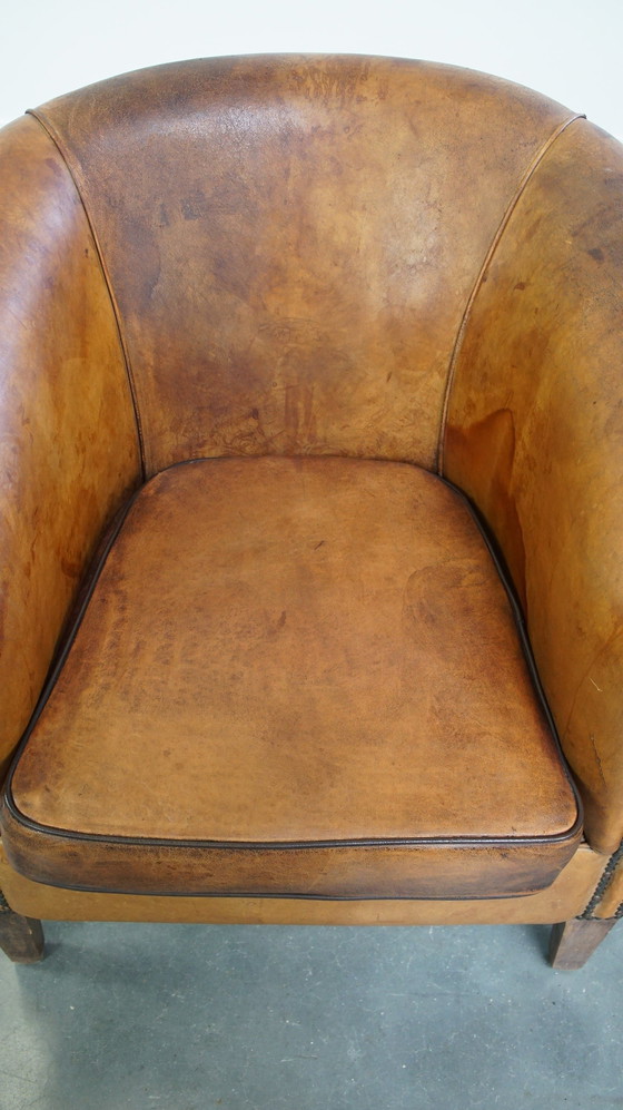 Image 1 of Vintage Schapenleren Clubfauteuil