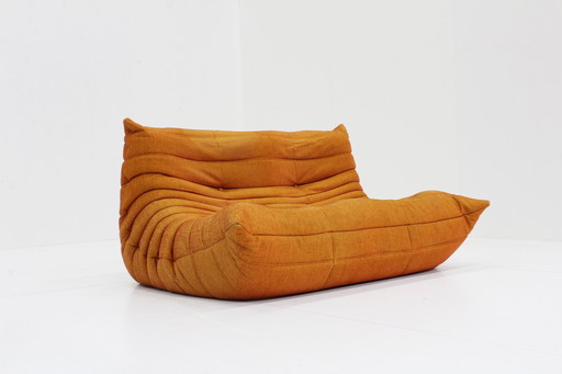 Ligne Roset Togo 2 Zits Sofa Oranje Michel Ducaroy