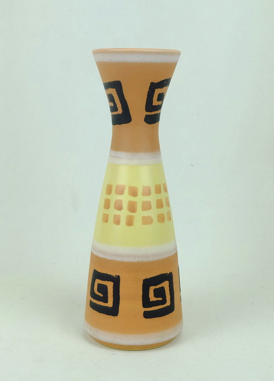 Image 1 of dümler & samengesteld mid century vaas abstract decor model-nr. 1302-1329