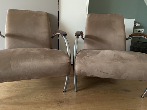 Gelderland 5470 fauteuil - taupe - set van 2 of los te koop