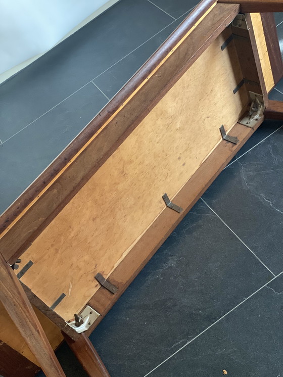 Image 1 of vintage Brutalist salontafel met leisteenblad