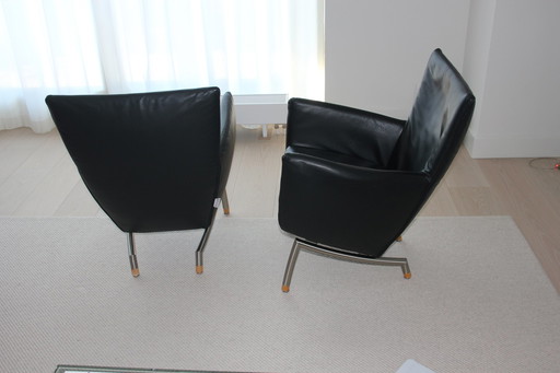 2x Gerard van den Berg Foxxy fauteuils