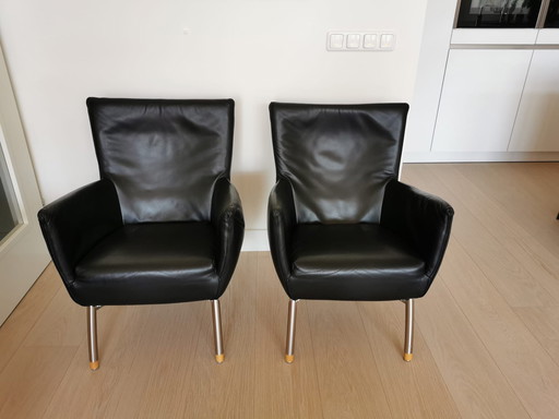 2x Gerard van den Berg Foxxy fauteuils