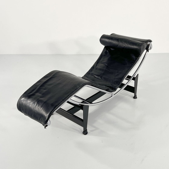 Image 1 of Zwarte Lc4 Loungestoel Door Le Corbusier Voor Cassina, 1970S