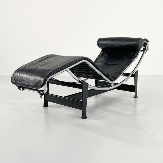 Image 1 of Zwarte Lc4 Loungestoel Door Le Corbusier Voor Cassina, 1970S