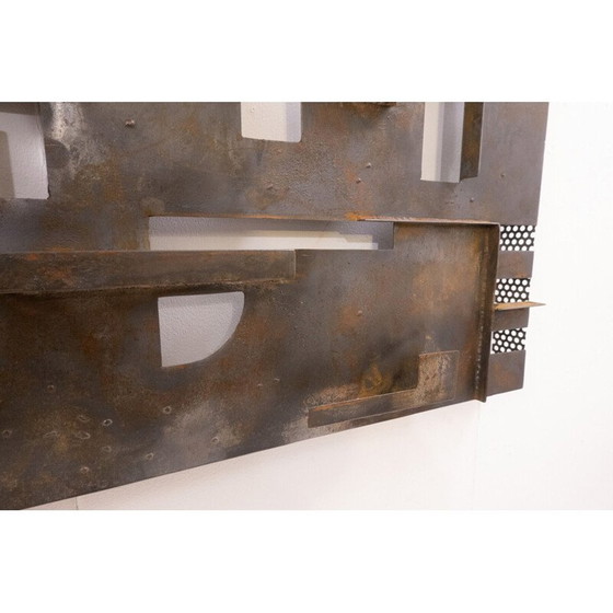 Image 1 of Brutalistische vintage metalen wandlamp