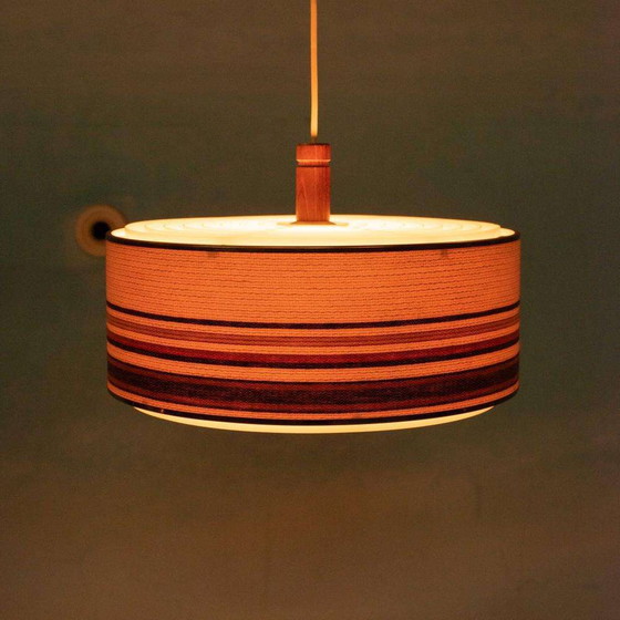 Image 1 of Bohemian hanglamp stof, Midcentury Swedish pendant