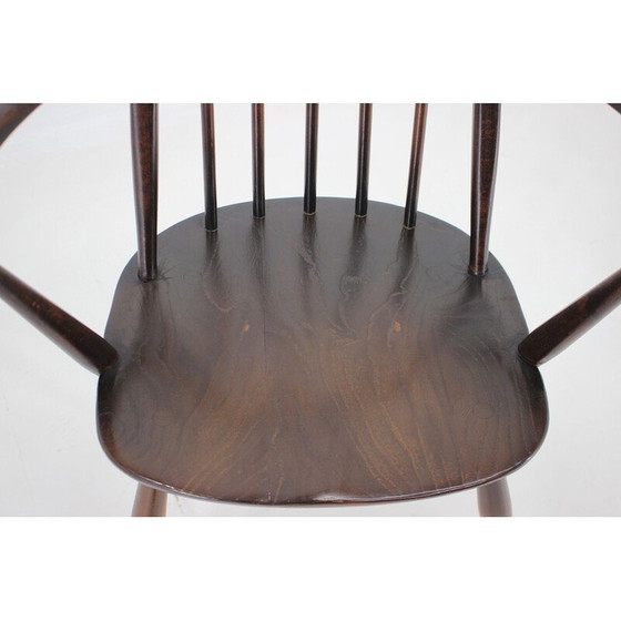 Image 1 of Set van 6 vintage Windsor eetkamerstoelen van Lucian Ercolani, Italië 1960