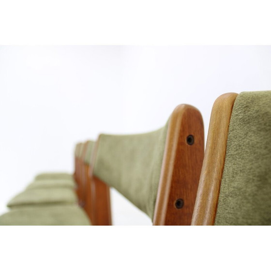 Image 1 of Set van 6 vintage Deense teakhouten eetkamerstoelen , jaren 1960