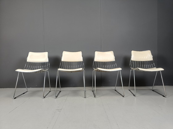 Image 1 of Set van 4 eetkamerstoelen van Rudi Verelst voor Novalux, 1970