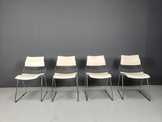 Image 1 of Set van 4 eetkamerstoelen van Rudi Verelst voor Novalux, 1970