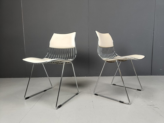 Image 1 of Set van 4 eetkamerstoelen van Rudi Verelst voor Novalux, 1970