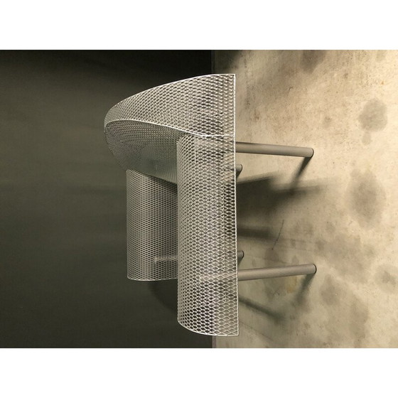 Image 1 of Vintage postmoderne metalen fauteuil, 1990