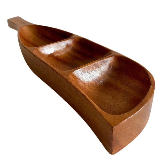 Image 1 of Vintage teak houten hapjesschaal