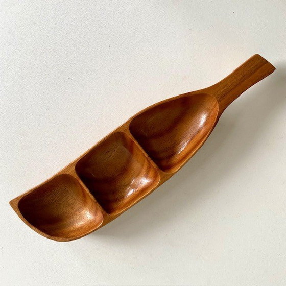 Image 1 of Vintage teak houten hapjesschaal