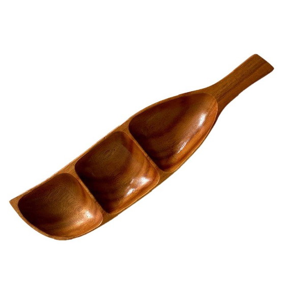 Image 1 of Vintage teak houten hapjesschaal