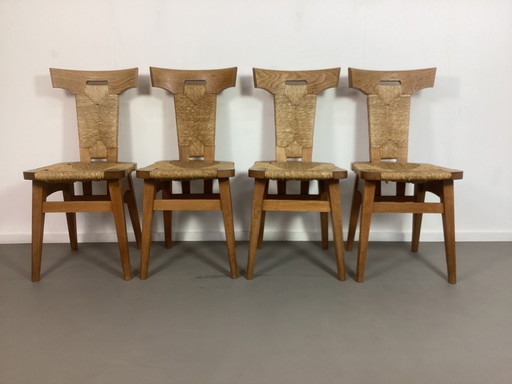 Arts & Crafts Stoelen W. Kuyper 1920's Brutalistisch Vintage