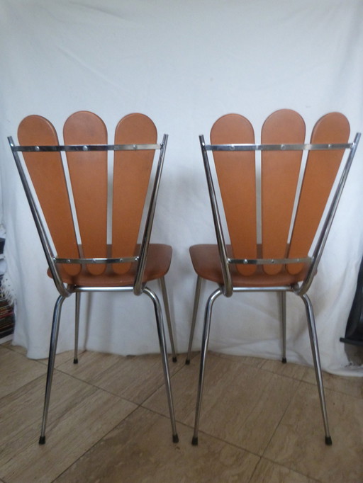 2x Vintage bloemblaadjes stoel