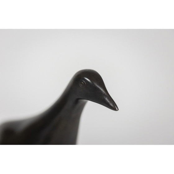 Image 1 of Vintage bronzen "Moorhen" sculptuur van François Pompon voor Fonderie Valsuani, 2006