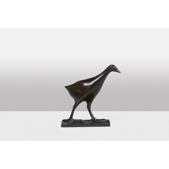 Image 1 of Vintage bronzen "Moorhen" sculptuur van François Pompon voor Fonderie Valsuani, 2006