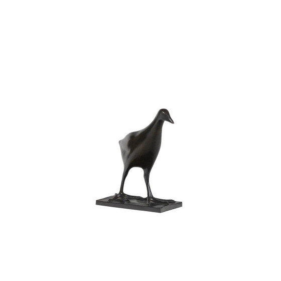 Image 1 of Vintage bronzen "Moorhen" sculptuur van François Pompon voor Fonderie Valsuani, 2006