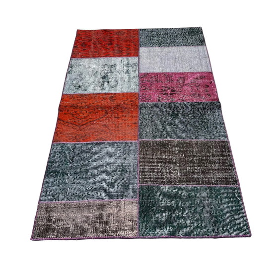 Image 1 of Vintage Turkse patchworkdeken