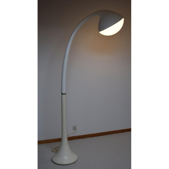 Image 1 of Vintage metalen en stalen vloerlamp van Fabio Lenci en Harvey Guzzini, Italië 1970