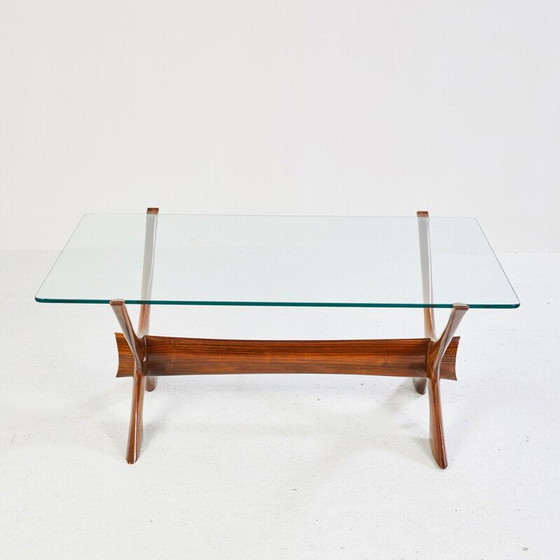 Image 1 of Vintage Condor salontafel in rond glas van Fredrik Schriever-Abeln voor Orebro Glas, Zweden 1960