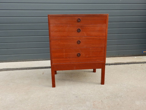 Vintage Scandinavisch design ladekast in teakhout en massief grenen