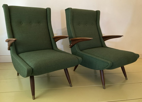 Image 1 of 2x Mid-century relax fauteuils