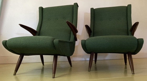 Image 1 of 2x Mid-century relax fauteuils