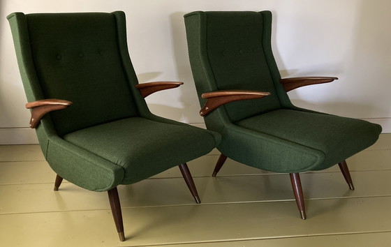 Image 1 of 2x Mid-century relax fauteuils