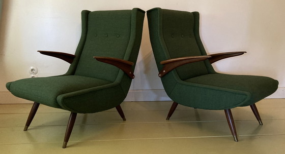 Image 1 of 2x Mid-century relax fauteuils