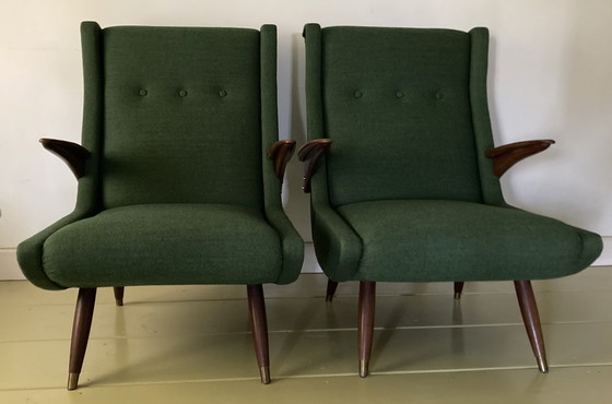 Image 1 of 2x Mid-century relax fauteuils