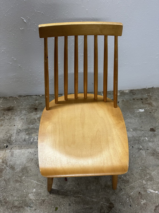 Image 1 of Vintage Ikea Spijlen Stoelen Model Tellus Jaren 60