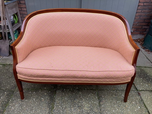 Art Deco Bankje Van Mahonie