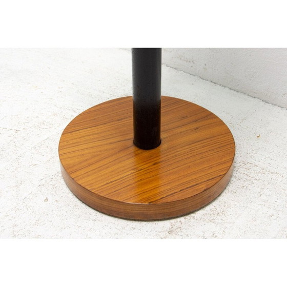 Image 1 of Art deco vintage kersenhouten ronde bijzettafel, Tsjecho-Slowakije jaren 1930