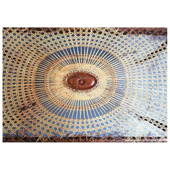 Image 1 of Vintage Chippendale salontafel in rotan