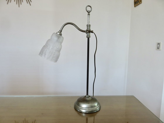 Image 1 of Juwelierslamp, Art Nouveau, vernikkeld messing, Frankrijk, jaren 1920-1930