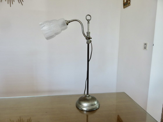 Image 1 of Juwelierslamp, Art Nouveau, vernikkeld messing, Frankrijk, jaren 1920-1930