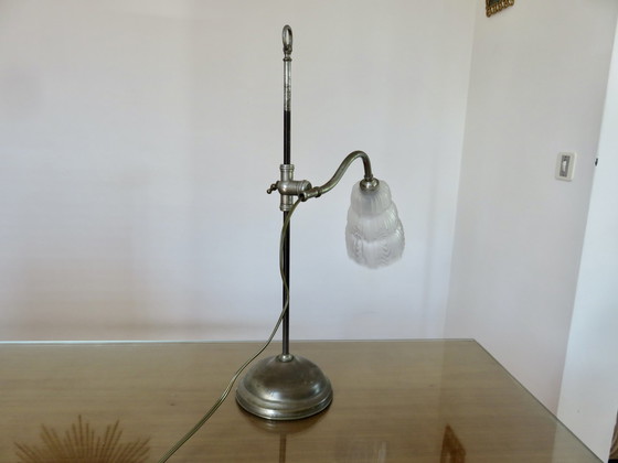 Image 1 of Juwelierslamp, Art Nouveau, vernikkeld messing, Frankrijk, jaren 1920-1930