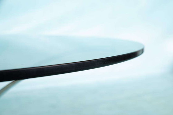 Image 1 of Space age minimalist salontafel, smoked glass coffee table