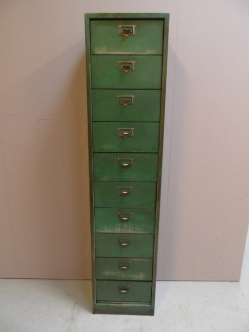 Vintage metalen locker  kleppenkast 1950's